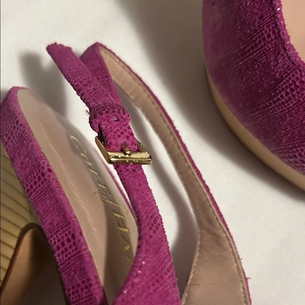 Cole Haan Women's Fuchsia Platform Slingbacks. Size 6